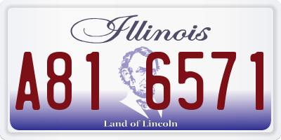 IL license plate A816571