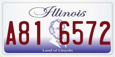 IL license plate A816572