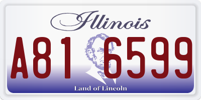 IL license plate A816599