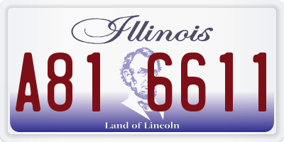 IL license plate A816611