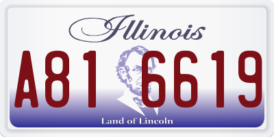 IL license plate A816619