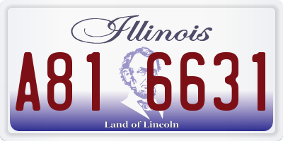 IL license plate A816631