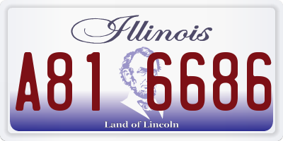 IL license plate A816686