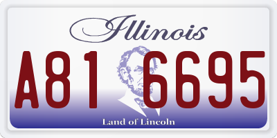 IL license plate A816695