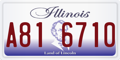 IL license plate A816710