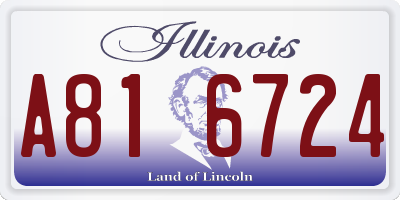 IL license plate A816724