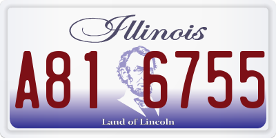 IL license plate A816755