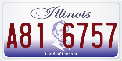 IL license plate A816757