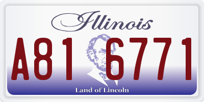 IL license plate A816771