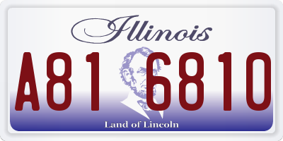 IL license plate A816810