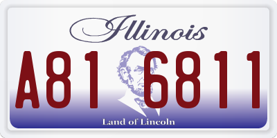 IL license plate A816811