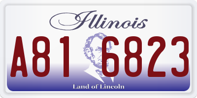 IL license plate A816823