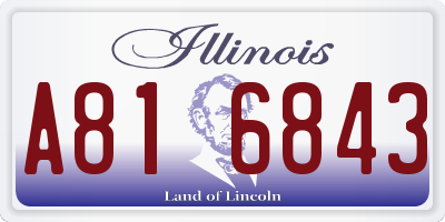 IL license plate A816843