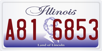 IL license plate A816853