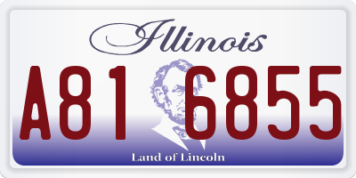IL license plate A816855