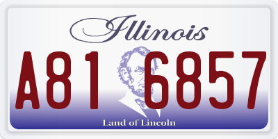 IL license plate A816857