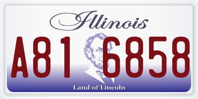 IL license plate A816858