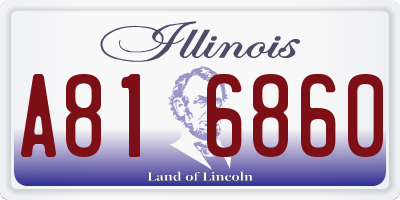 IL license plate A816860