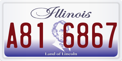 IL license plate A816867