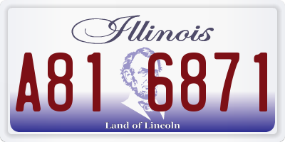 IL license plate A816871