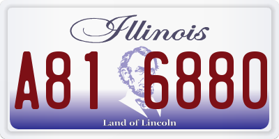 IL license plate A816880