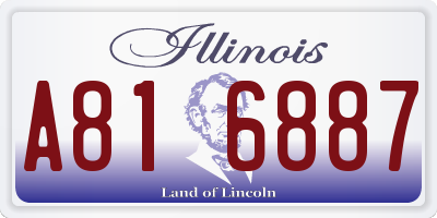 IL license plate A816887