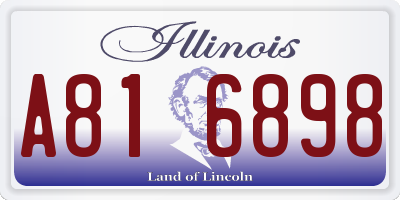 IL license plate A816898