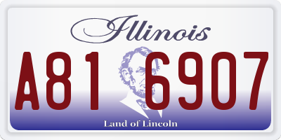 IL license plate A816907
