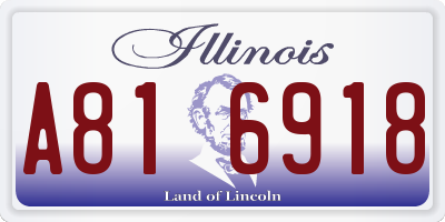 IL license plate A816918