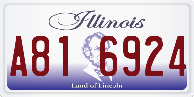 IL license plate A816924