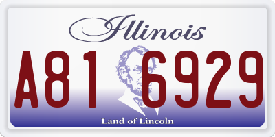 IL license plate A816929