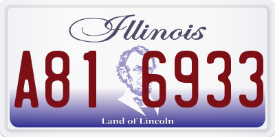 IL license plate A816933