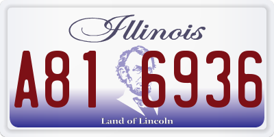 IL license plate A816936