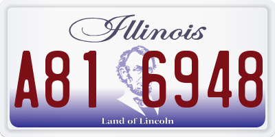 IL license plate A816948
