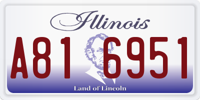 IL license plate A816951