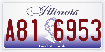 IL license plate A816953