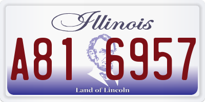 IL license plate A816957