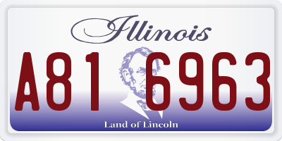 IL license plate A816963