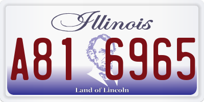 IL license plate A816965