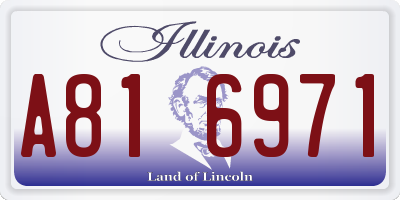 IL license plate A816971