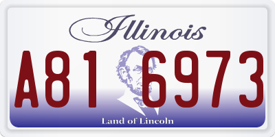 IL license plate A816973