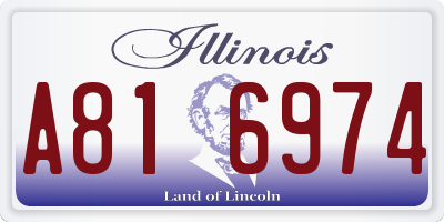 IL license plate A816974