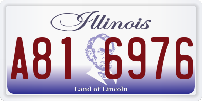IL license plate A816976