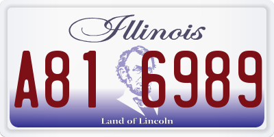 IL license plate A816989