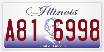 IL license plate A816998