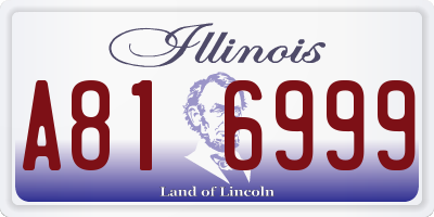 IL license plate A816999
