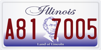 IL license plate A817005