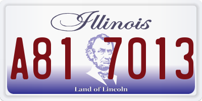 IL license plate A817013
