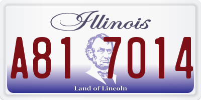 IL license plate A817014
