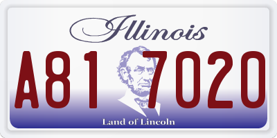 IL license plate A817020
